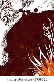 Grunge Floral Background