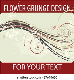 grunge floral background