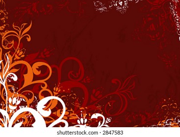 Grunge Floral Background