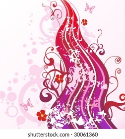 grunge floral background