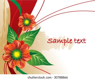 Grunge Floral Background