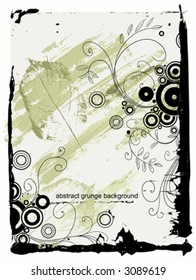 Grunge floral background