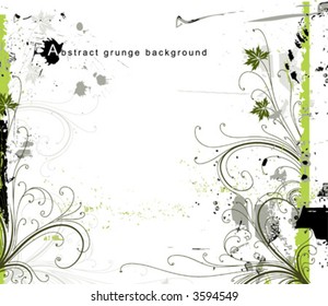 Grunge floral background.