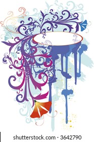 grunge floral background