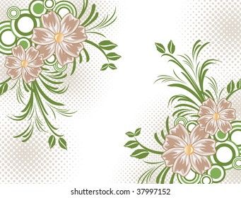 Grunge floral background