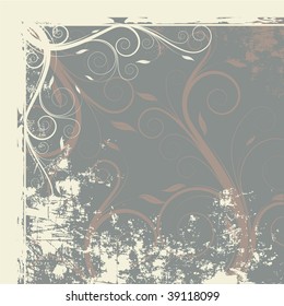 grunge floral background