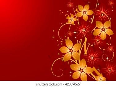 grunge floral background