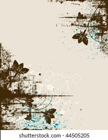 grunge floral background