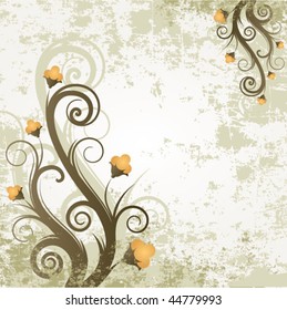 grunge floral background