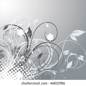 grunge floral background