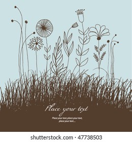 grunge floral background