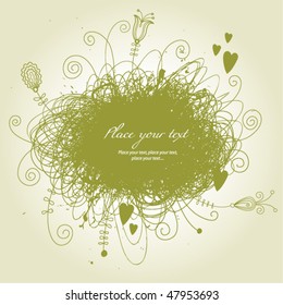 grunge floral background
