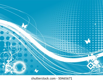 Grunge floral background