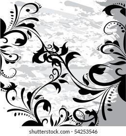 grunge floral background