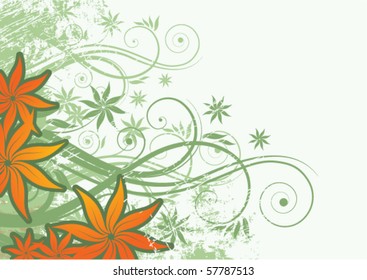 grunge floral background