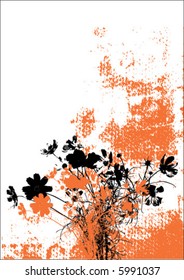 grunge floral background