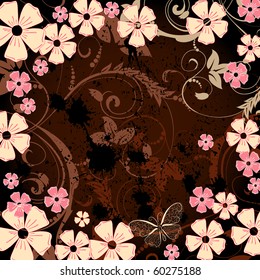 grunge floral background