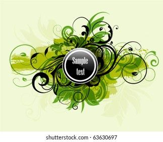 grunge floral background