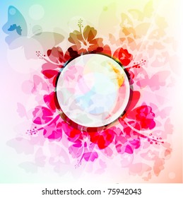 grunge floral background