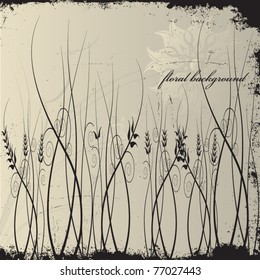 grunge floral background