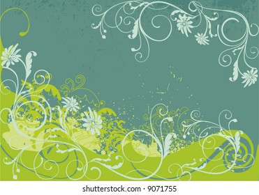 grunge floral background