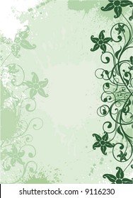 grunge floral background