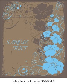 grunge floral background