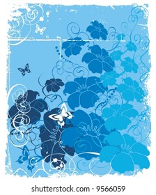 grunge floral background