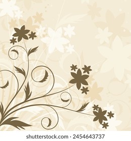 Grunge Floral Background, element for design, vector