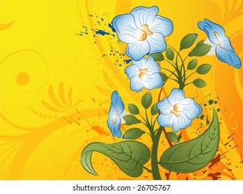Grunge Floral Background, element for design, vector illustration
