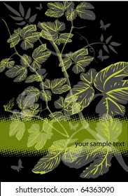 Grunge floral background - vector 10eps illustration