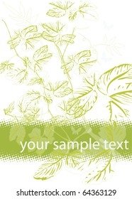 Grunge floral background - vector 10eps illustration