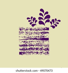 Grunge floral background. Vector.
