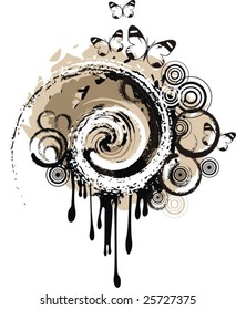 Borde del fondo floral, serie de ilustraciones vectoriales.