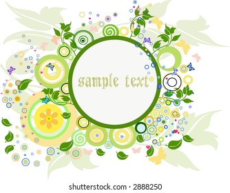 Fondo floral grueso, ilustración vectorial