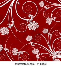 Grunge floral background vector illustration