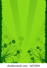 Grunge floral background vector illustration