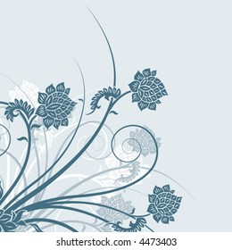 Grunge floral background vector illustration