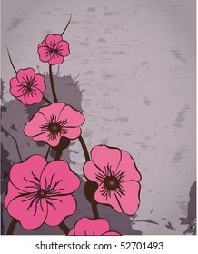 Borde del fondo floral. Ilustración del vector