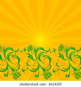 brüchiger floraler Hintergrund. Vektorgrafik.