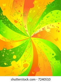 Grunge floral background, vector illustration Grunge floral background, vector illustration
