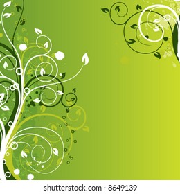 Grunge fondos florales, ilustración vectorial