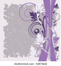 Grunge floral card