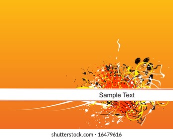 grunge floral city and lines background