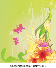 grunge floral design