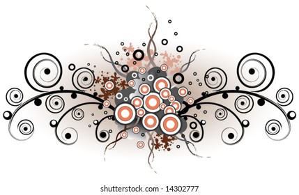 Grunge floral design