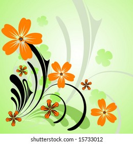 Grunge floral design