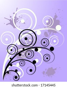 Grunge floral design
