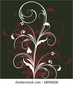 grunge floral design