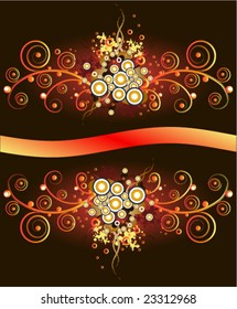 Grunge floral design